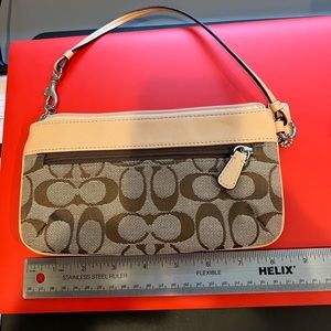 EUC Coach signature wristlet